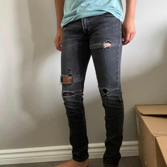 American Eagle Black Flex Skinny Jeans - Picture 1 of 5
